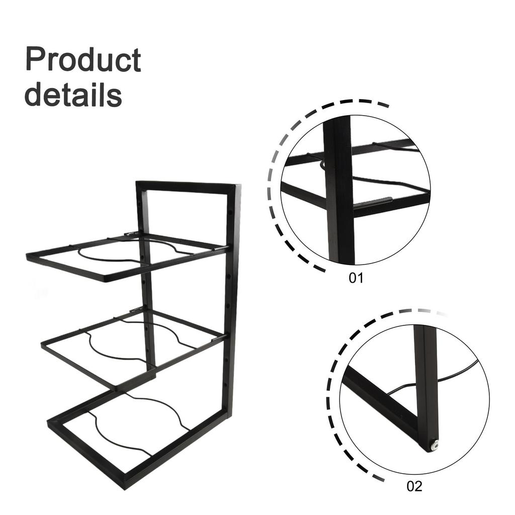 Heavy Duty Pan Rack Under Cabinet Under Sink Storage Light Brightness