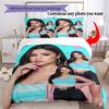 Personalizza Foto Personalizza la tua foto Set Biancheria da Letto Copripiumino Traspirante con Federe Decorazione per la Casa Regalo di Compleanno