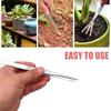 2-in-1 304 Stainless Steel Professional Root Rake with Bonsai Tweezers Soil Farming Tool Fleshy Tweezers for Succulents Crafting