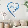 LOVE Heart Mirror Wall Stickers Self Adhesive DIY Acrylic Mirror Stickers for TV Background Bedroom Wall Art Home Decoration