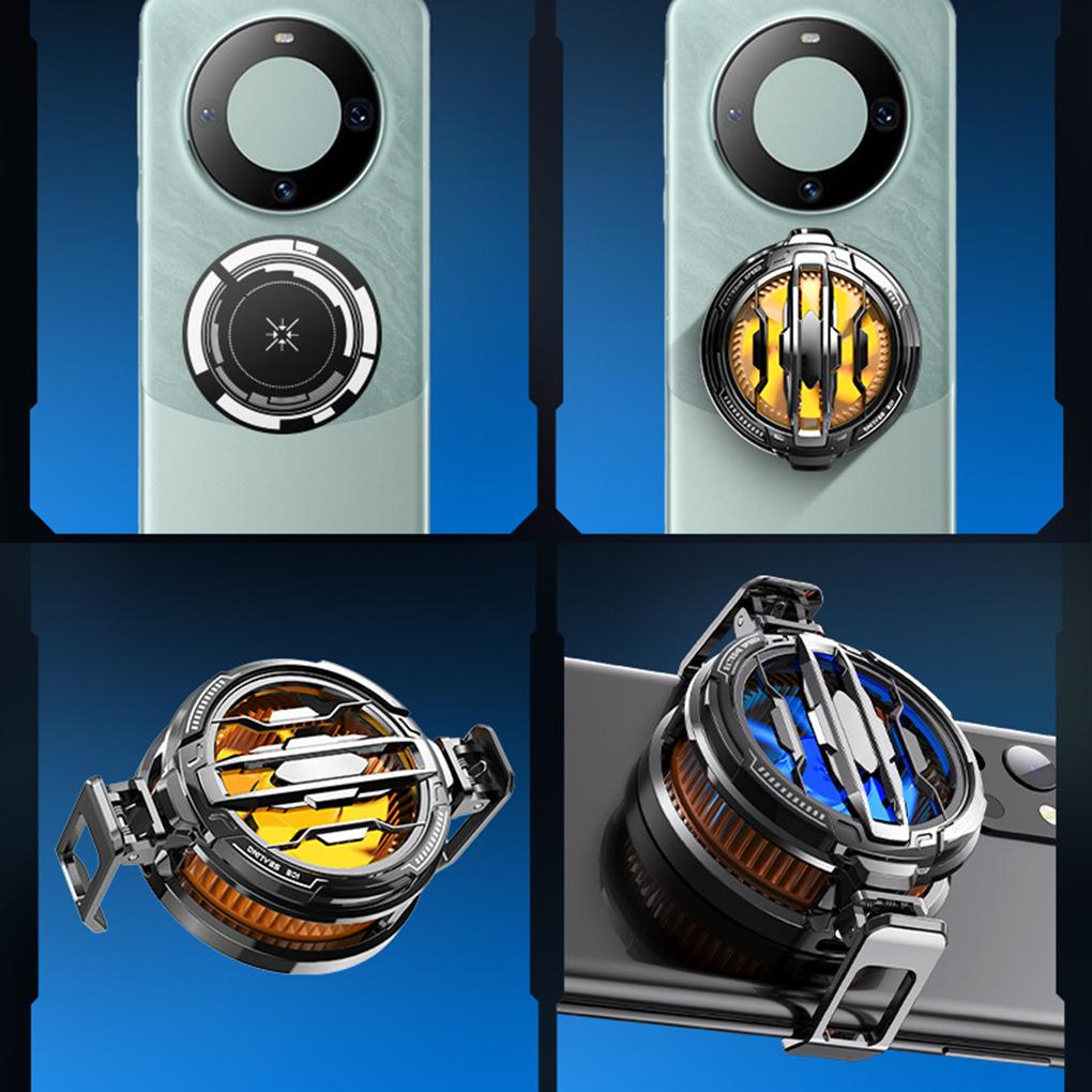 CX70 Magnetic Semiconductor Cooler For Phones Low Noise Strong Grip Long-term Grip Without Fatigue Smartphone Universal Black