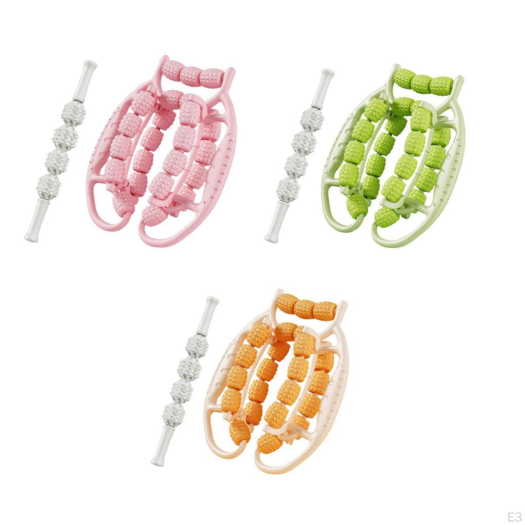 Leg Massage Tools 23 Wheels Circular Clamps Rod for Hands Neck Shoulders Indoor Sports