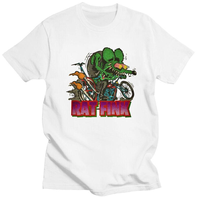 

Индивидуальные мужские футболки с аниме-мультяшным персонажем Rat Fink, хлопковые футболки с коротким рукавом, классические футболки, повседневные футболки, одежда приталенного кроя - Мужская ... S разноцветный