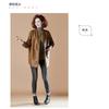 Damen S Mittellange Lockere Baseball-Stil PU-Leder Jacke Mantel
