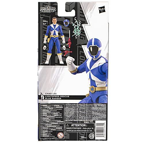 Power Rangers Lightning Collection Lightspeed Rescue Blue Ranger 6-Inch Premium Collectible Action Figure Toy with Accessories, Ages 4 and Up