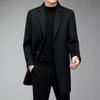 Firstview Men's Urban Casual Notched Lapel Wool Blend Overcoat