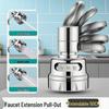Universal Anti-Splash Kitchen Faucet Extension - Pull-Out Aerator for Vegetable Washing and Cleaning