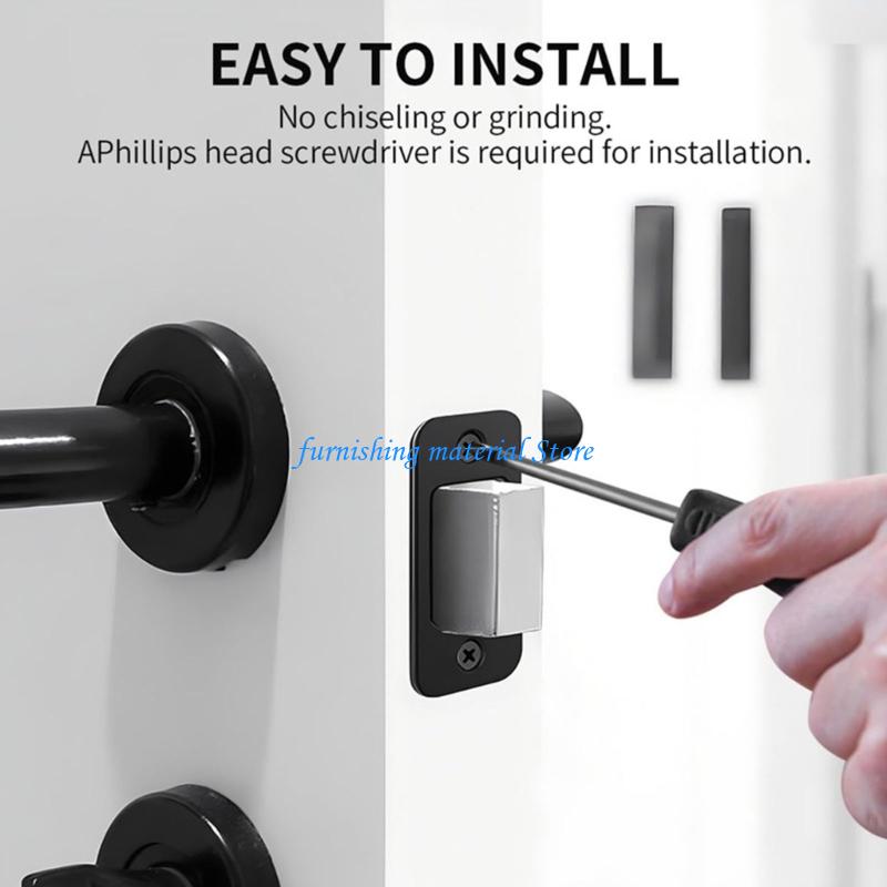 Y5GD Rounded Corner Strikes Plate Door Hardware Adjustment Tool Door Latches Repair Plate Household Hardware Easy to Use CN