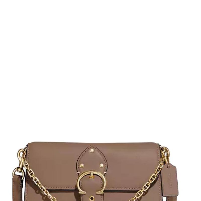Coach Beat 21 Vintage Flap Chain Bag Women Handbags Dark-Milk-Tea 4763-B4TP