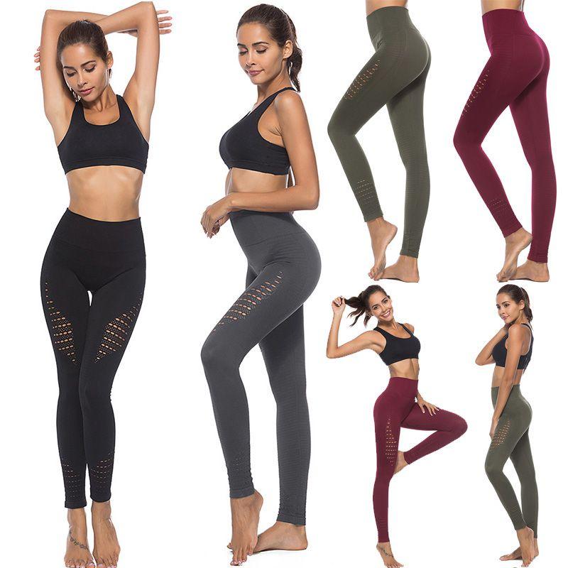 Women Push Up Yoga Leggings With High Waist Support And Hollow Design For Active Fitness