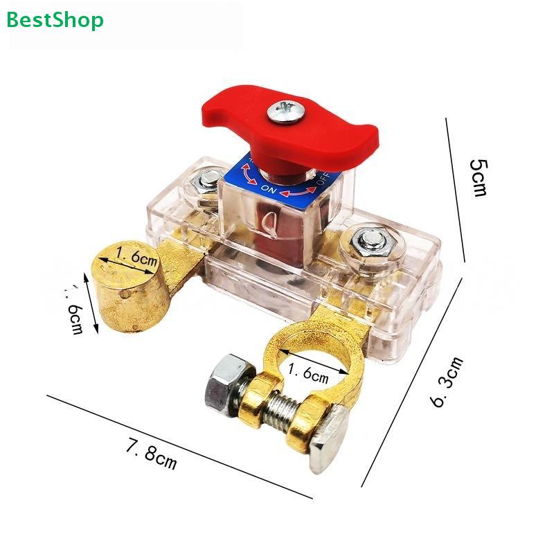Car Battery Negative Terminal Disconnect Switch - Heavy Duty Quick Release Cut Off Switch for Vehicle/Boat (Red Handle)