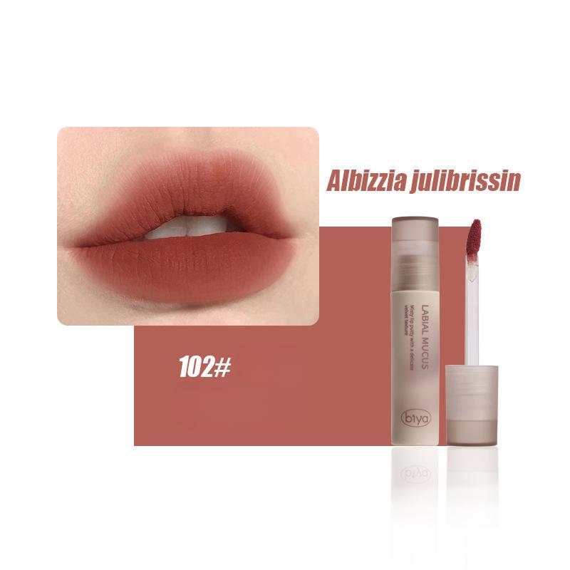 Velvet Lip Mud Matte Matte Waterproof Non-fading Pigment Whitening Lipstick Women's Lip Glaze