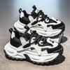 Fashion Men's Mesh Breathable Low Top Thick Soled Casual Shoes 2025 Autumn Fashion Trend Versatile Comfortable Non Slip Chunky sneakers