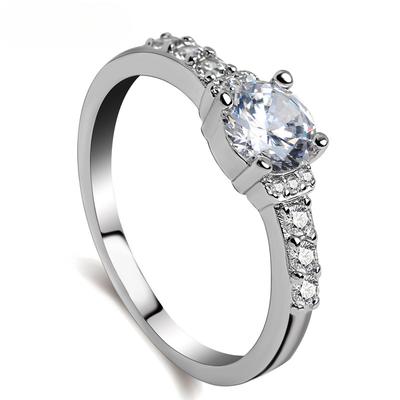 Koreanischer Stil Modering für Damen Zirkon Silberschmuck Eingelegter Ring Handgeschmiedeter Schwanzring