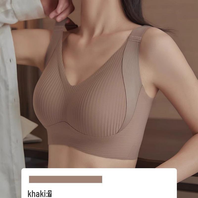 Seamless Full-Cup Adjustable Bra for Large-Breasted Women, Anti-Sagging, Thin Design, Small To Large Sizes, Side Support.