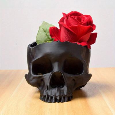 Totenkopf Blumentopf Hängend Menschlicher Schädel Pflanztopf Halloween Süßigkeitenschale Gothic