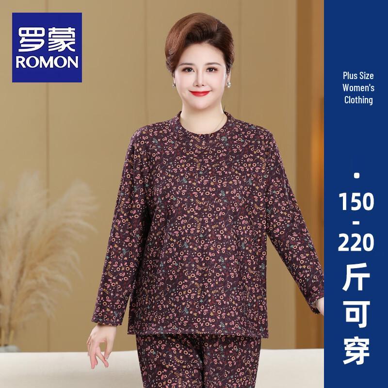 ROMON Women's Plus Size Thermal Underwear Set