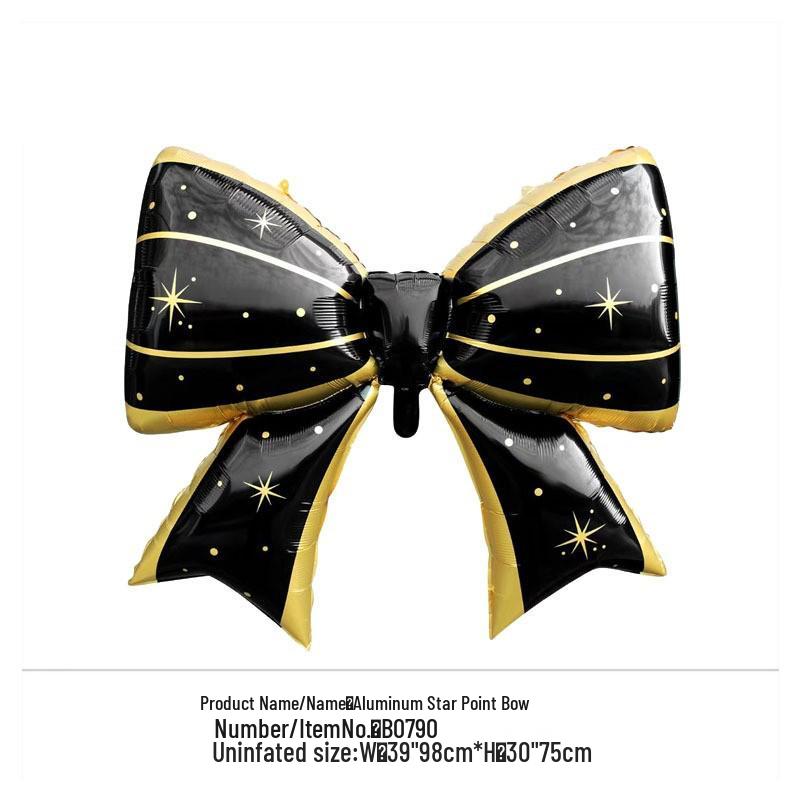 Xiaohongshu Ins Bow Aluminum Foil Balloon for Girl's Birthday Party Decoration