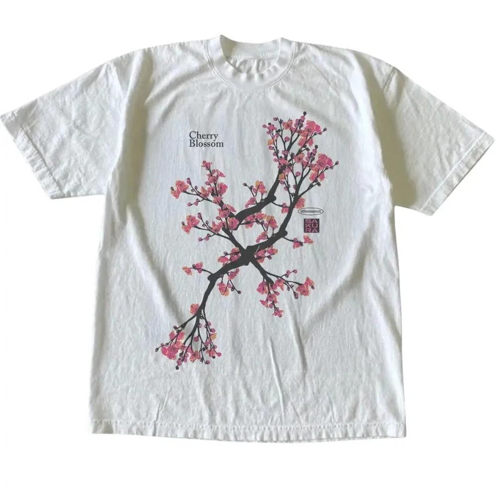 Sakura Cherry Blossom Japanese Y2K Grunge Vintage Unisex Graphic Streetwear Tee Unisex T-Shirt