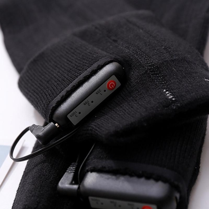 2200/4000mAh Winter Heated Socks Men Women Thermal Heating Foot Warmer Electric Stockings with 3 Levels Temperature