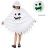 Children's White Luminous Ghost Skull Halloween Costume Cape