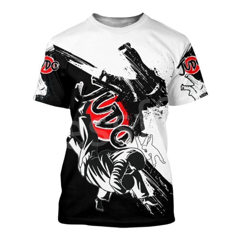 

Summer Fashion Men Judo 3D Printed T-shirt Short Sleeve Street Casual Sports Fitness Military Art Oversized New Tops Round Neck S