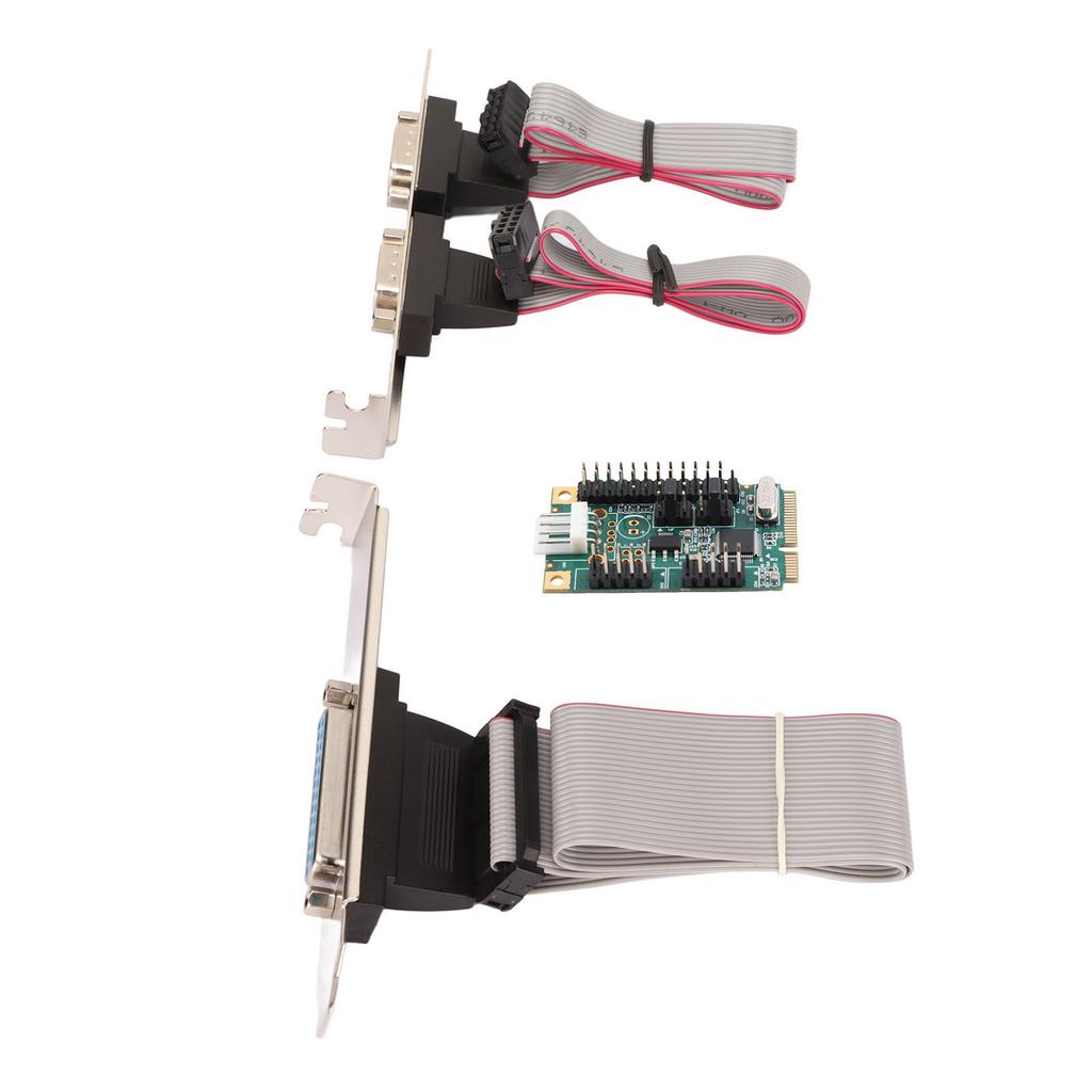 Mini PCIe Serial Parallel Expansion Card 6Gbps PCI Express To Printer LPT Port 2 Port RS 232 DP9 Pin Adapter for 4U