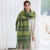 Winter new high-end warm thickened scarf women's winter striped soft scarf skin-friendly, fashionable and fresh