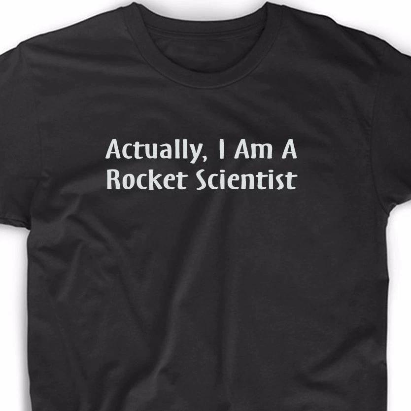 Actually Rocket Scientist T Shirt Geek Nerd Math Science Tee Big Bang Theory 2XL