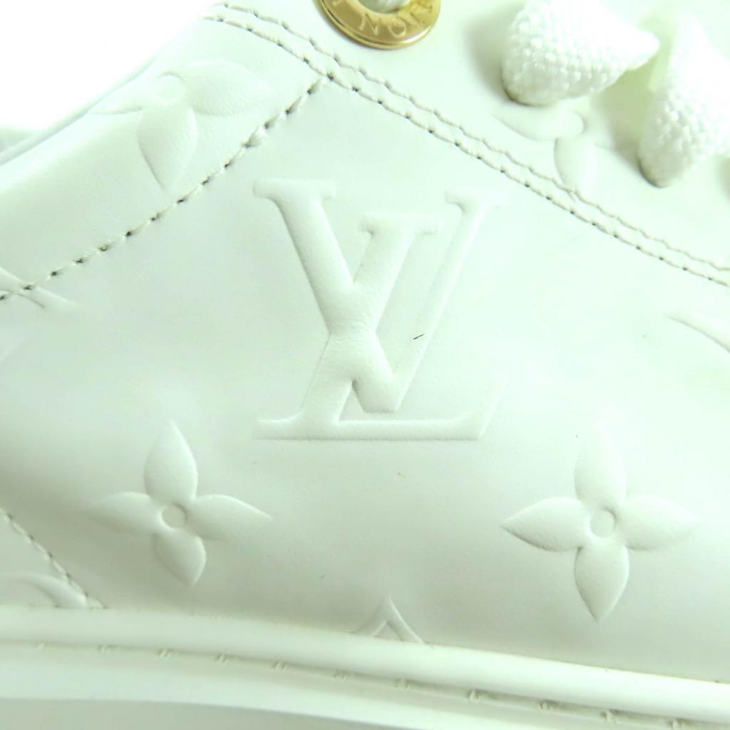 Great LOUIS VUITTON sneakers timeout line White brown leather Women 37 Used
