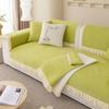 Fabric Sofa Cushion Cover Non-Slip Backrest Towel Cushion Four Seasons Universal Chenille Japanese Korean Style Living Room Solid Color Cover Cloth