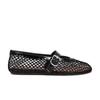 Sheepskin version~ One word with rhinestone mesh flat bottom Mary Jane single shoes women's ballet shoes dinner shoes