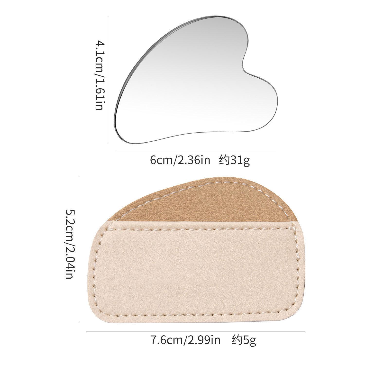 

Gua Sha Board Heart Shape Stainless Steel Muscle Massage Tissue Therapy Scraping Plate Promote Blood Circulation Body Relaxation