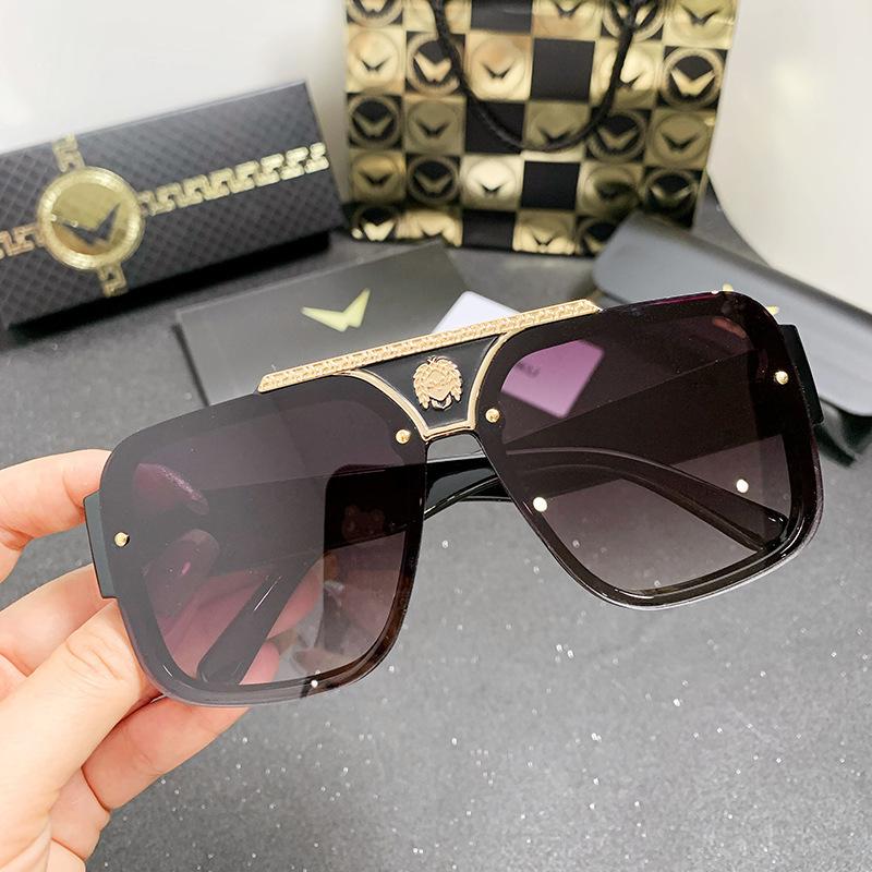 Square Large Frame Sunglasses Trendy Men Retro Hip Hop Dancing Sunglasses Women'S Glasses