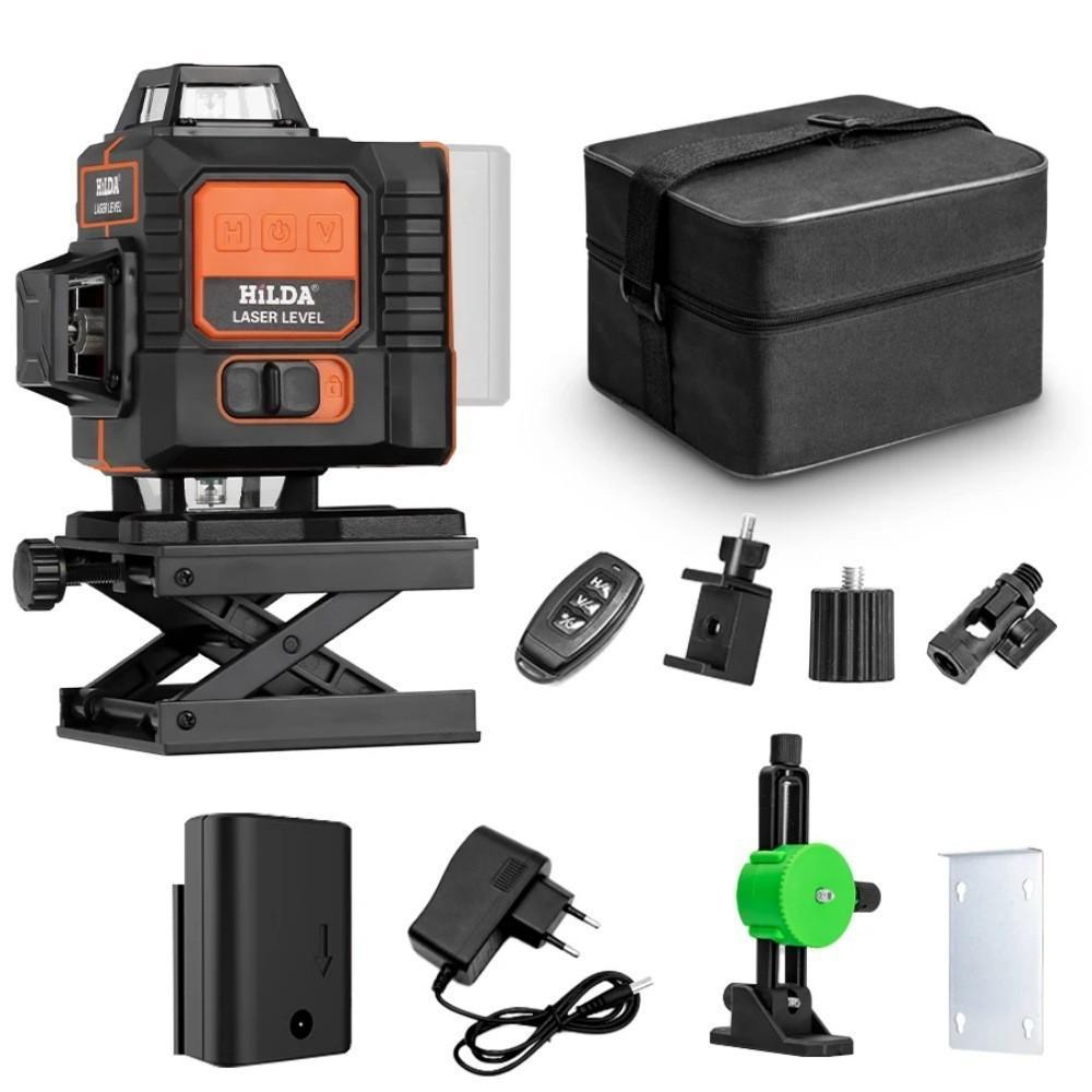 16-Line Green Laser Level: High-Precision, Strong Light, Automatic, Wall-Mounted Infrared Projector.