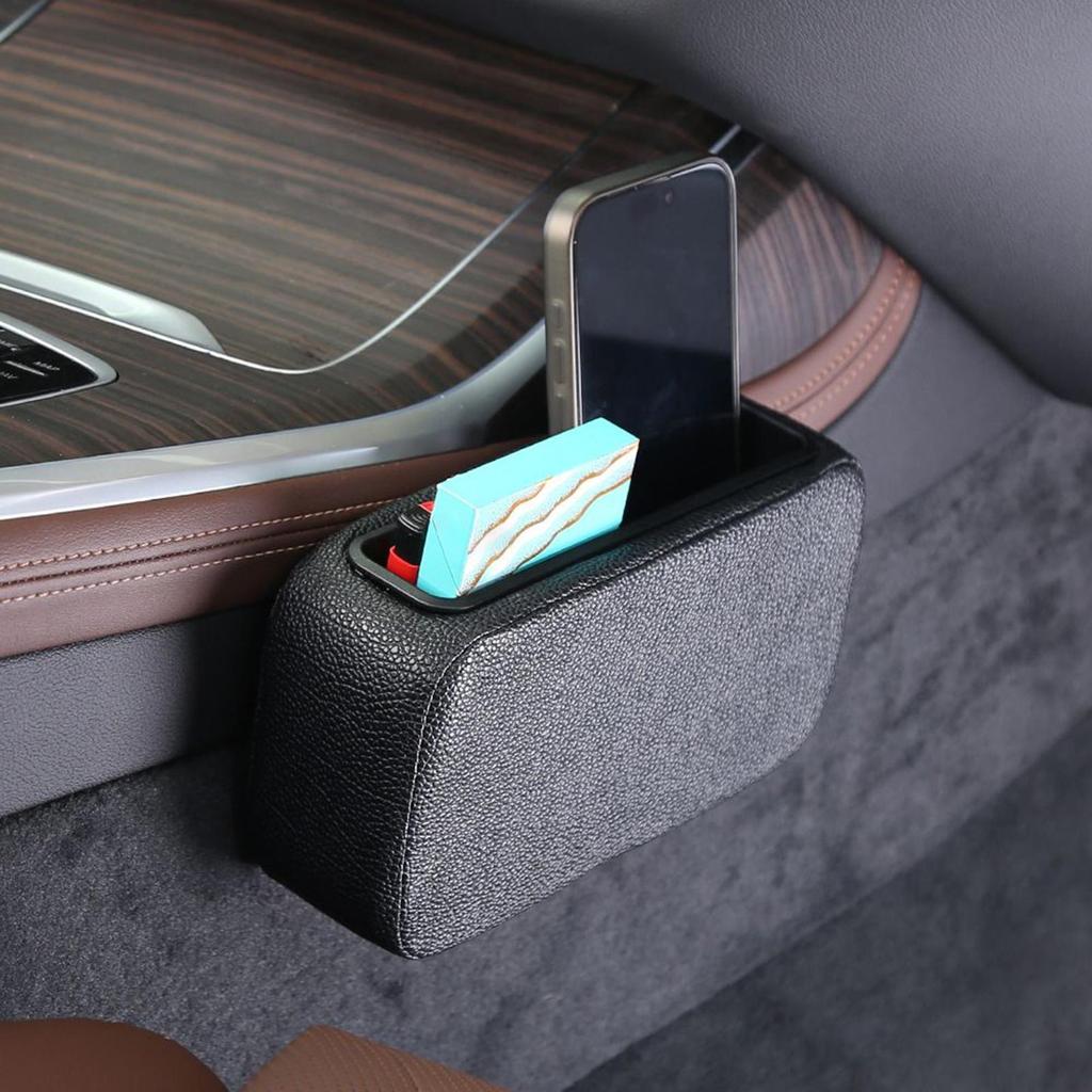 Car Door Side Storage Box Car Interior Door Side Box Leg Pad Vehicle Interior Organizer Tray Adhesive for Wallet Keys Phone