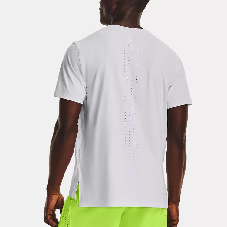 Under Armour Solid Crew Neck Short Sleeve Sports Tee Men Tops White 1376518-101