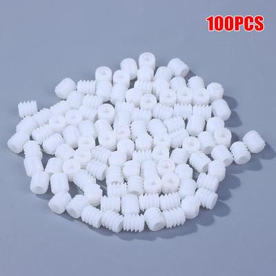 100Pcs White Plastic Dowels Durable Nut Kit Screw Dowel Inserts Bathroom Kitchen Plastic Pre-embedded Rubber Pellets