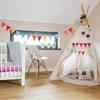 1Pcs 12 Flags Multicolor Triangles Flags Hanging Flags  for Happy Birthday Party Wedding Decoration