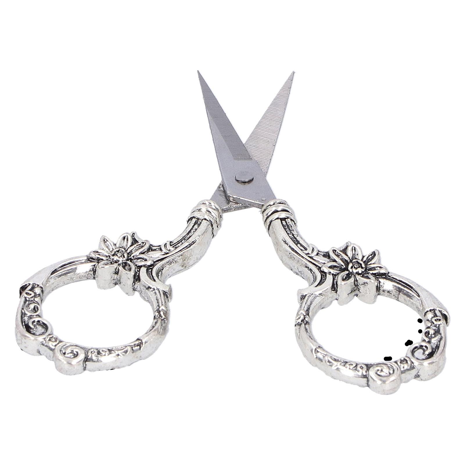 Винтажные ножницы для цветов DIY Европейский стиль рукоделия Вышивка Ретро Коллекция поделокЗолото серебряный