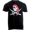 Bandeira Pirata Jolly Roger _ Caveira e Ossos Cruzados Fantasia de Bucaneiro Camiseta Unissex