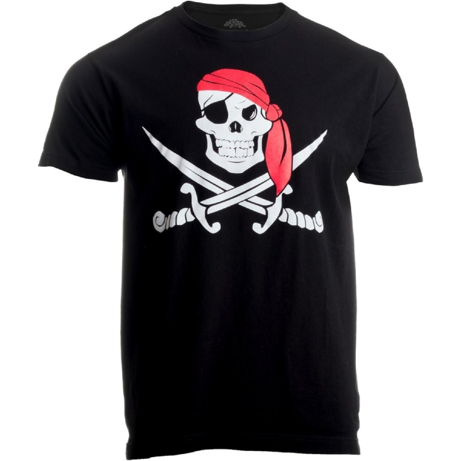 Jolly Roger Pirate Flag _ Skull & Crossbones Buccaneer Costume Unisex T-Shirt XXXXXL разноцветный
