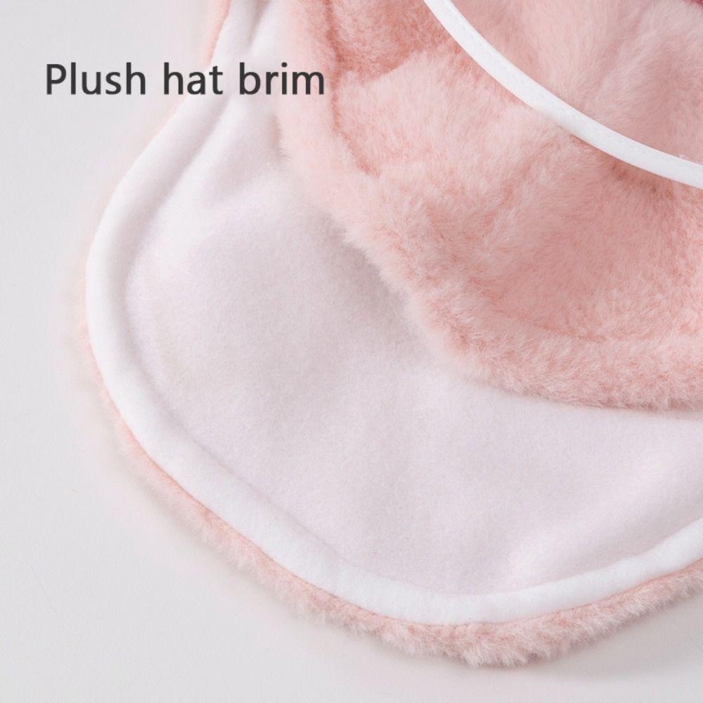 Plush Windproof Hat Thicken Kids One-Piece Hat Cute Cartoon Integrated Scarf Hat
