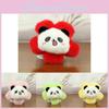 Adorable Colorful Panda Plush Keychain Accessory With Cute Flower Design For Bags