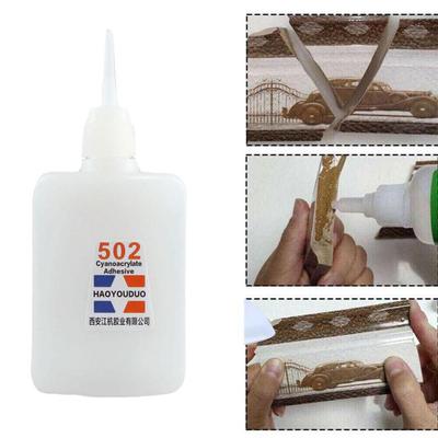 1/3/5 Peças 40ml 502 Super Cola Secagem Instantânea Cianoacrilato Adesivo Forte Material de Escritório Colagem Rápida Couro Vidro Metal Cola Rápida