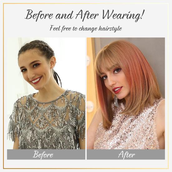 3D Air Fringe Ultra-tynne sømløse falske hårforlengelser Bang Parykk-hårstykke