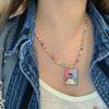 Bohemian Beaded Necklace Summer Rice Bead Bear Necklace Hawaii Beach Necklace Jewelry Suitable for Ladies and Girls