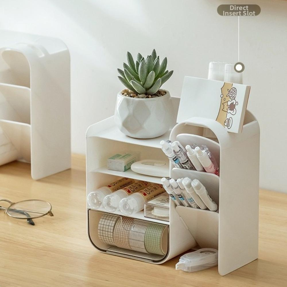 Thickened Multi-Functional Pen Bucket Multi-Layer Cosmetics Storage Box Makeup Jewelry