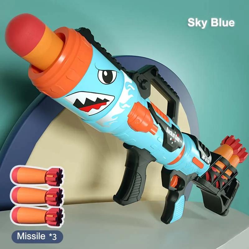 69cm Hai Raketenwerfer Air Soft Kugel Spielzeugpistole Kunststoff Kann Kugeln Abfeuern Weitreichende Schießspielzeug Für Kinder Outdoor-Spiele