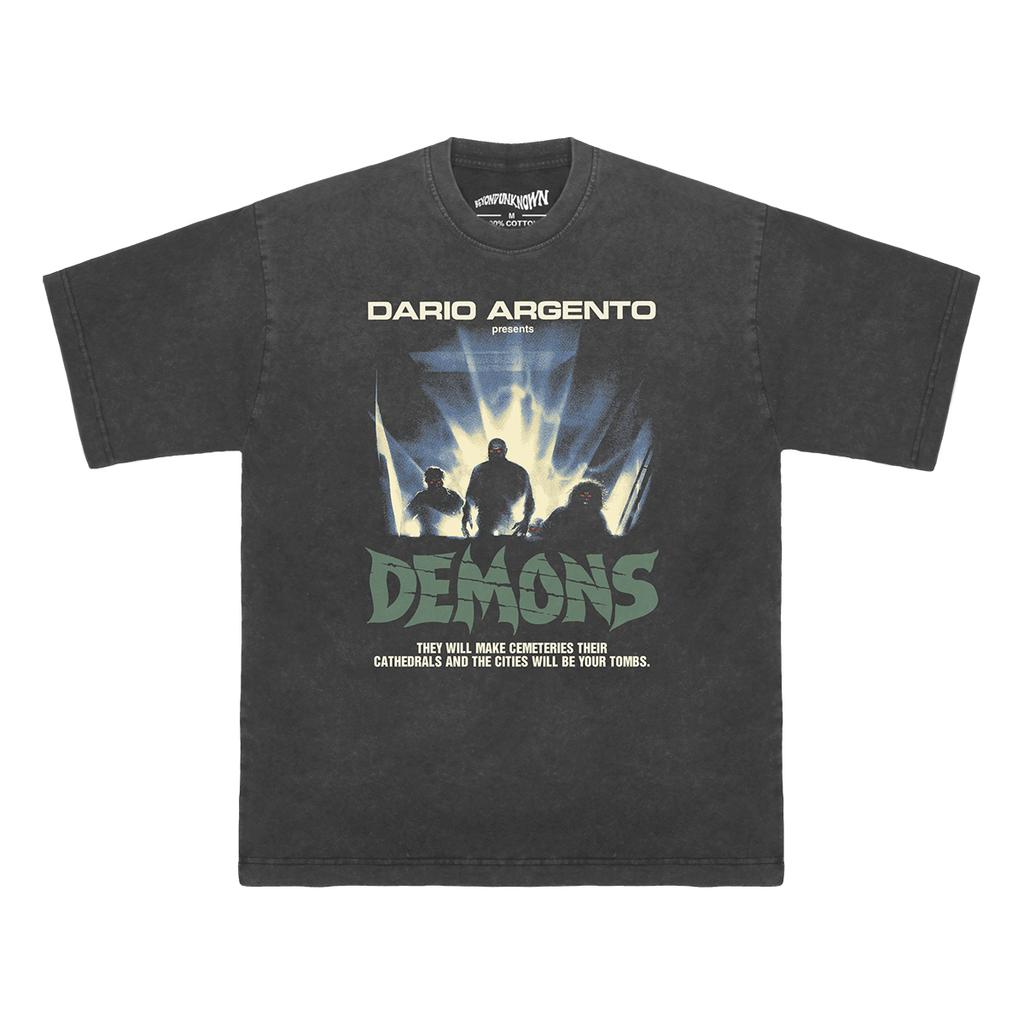 Demons TShirt Horror Movie Cult Dario Argento Lucio Fulci Zombi Cemetery Man Dawn of the Dead Washed Long Sleeves Cotton Shirt